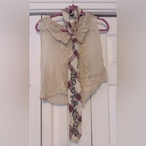 Magnolia Pearl Cream Camisole top only delicate lace top collectors piece